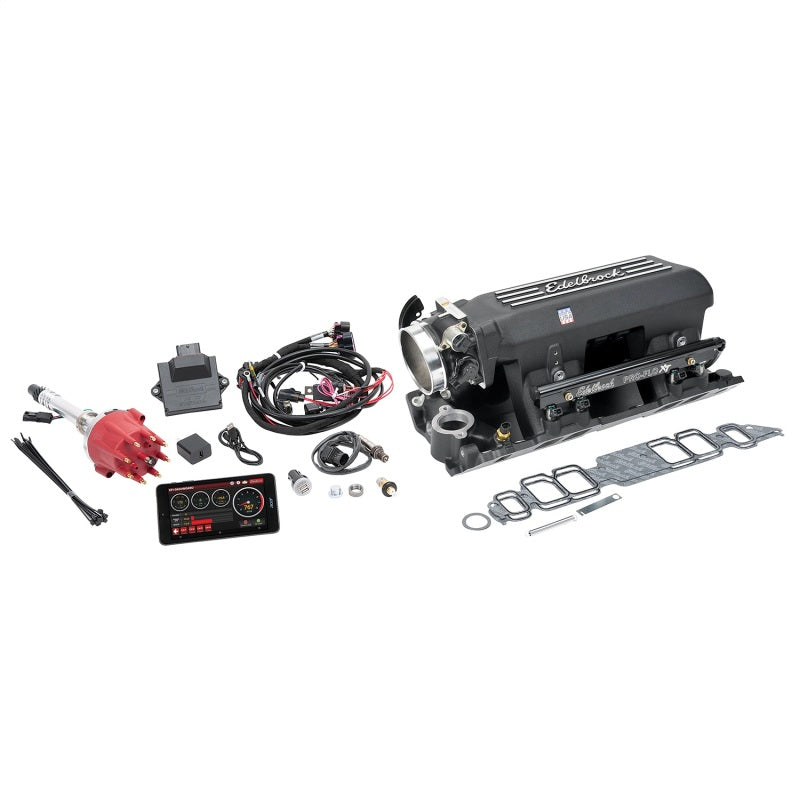 Edelbrock Pro Flo 4 XT EFI System Seq Port BBC Rect Port Std Deck 775 Max HP 60lb/hr Black Finish Edelbrock Pro Flo 4 XT EFI System Seq Port BBC Rect Port Std Deck 775 Max HP 60lb/hr Black Finish