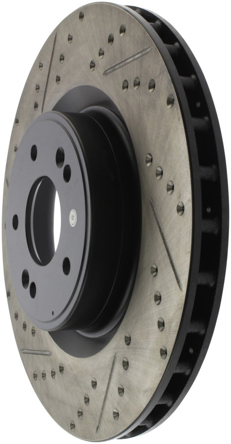 StopTech 10 Hyundai Genesis Coupe w/ Factory Brembo Slotted & Drilled Right Front Rotor StopTech 10 Hyundai Genesis Coupe w/ Factory Brembo Slotted & Drilled Right Front Rotor