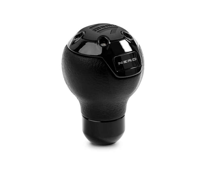 Momo Nero Shift Knob - Tall Black Leather, Black Chrome Insert Momo Nero Shift Knob - Tall Black Leather, Black Chrome Insert