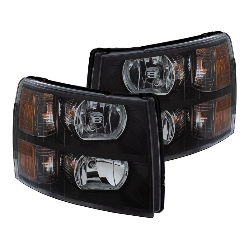 ANZO 2007-2013 Chevrolet Silverado Crystal Headlights Black ANZO 2007-2013 Chevrolet Silverado Crystal Headlights Black