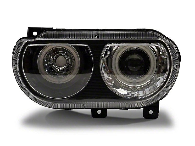 Raxiom 08-14 Dodge Challenger Dual LED Halo Projector Headlights- Black Housing (Clear Lens) Raxiom 08-14 Dodge Challenger Dual LED Halo Projector Headlights- Black Housing (Clear Lens)