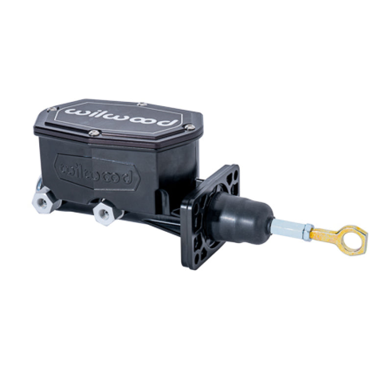 Wilwood Compact Tandem Master Cylinder w/ Mopar 4 Bolt Flange w/ Pushrod 1in Bore - Black Wilwood Compact Tandem Master Cylinder w/ Mopar 4 Bolt Flange w/ Pushrod 1in Bore - Black