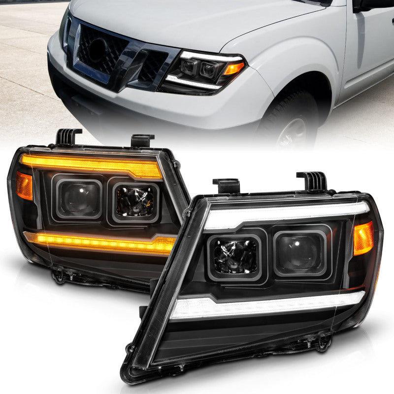ANZO 09-20 Nissan Frontier Black Projector Plank Style DRL w/ Switchback & Sequential LED DRL ANZO 09-20 Nissan Frontier Black Projector Plank Style DRL w/ Switchback & Sequential LED DRL