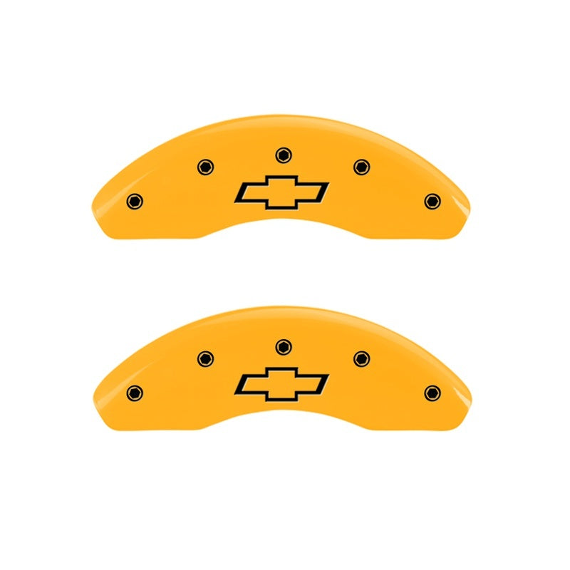 MGP 2 Caliper Covers Engraved Front Bowtie Yellow Finish Black Char 1999 Chevrolet Astro MGP 2 Caliper Covers Engraved Front Bowtie Yellow Finish Black Char 1999 Chevrolet Astro