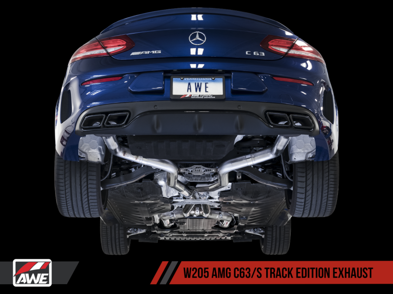 AWE Tuning Mercedes-Benz W205 AMG C63/S Coupe Track Edition Exhaust System (no tips) AWE Tuning Mercedes-Benz W205 AMG C63/S Coupe Track Edition Exhaust System (no tips)