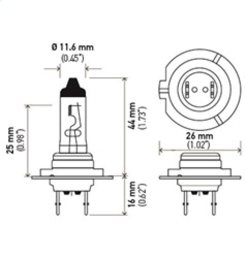 Hella Optilux H7 12V/55W XY Xenon Yellow Bulb Hella Optilux H7 12V/55W XY Xenon Yellow Bulb