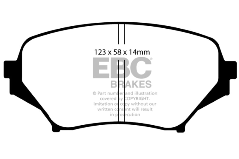 EBC 06-15 Mazda Miata MX5 2.0 Yellowstuff Front Brake Pads EBC 06-15 Mazda Miata MX5 2.0 Yellowstuff Front Brake Pads