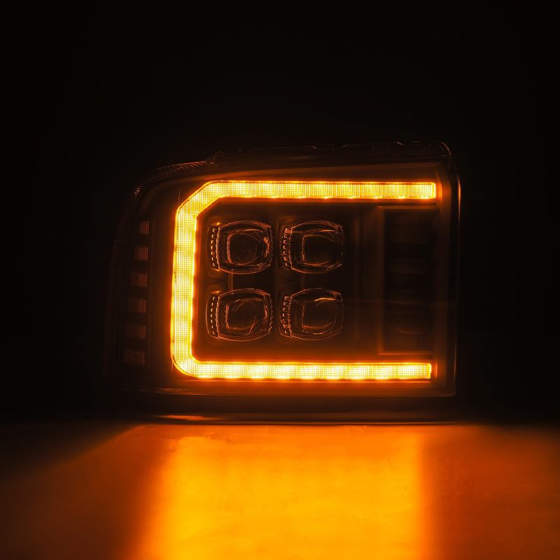 AlphaRex 05-07 Ford F250/350/450/550 Super Duty NOVA LED Proj HL Blk w/Actv Light & Seq Sig + SB DRL AlphaRex 05-07 Ford F250/350/450/550 Super Duty NOVA LED Proj HL Blk w/Actv Light & Seq Sig + SB DRL