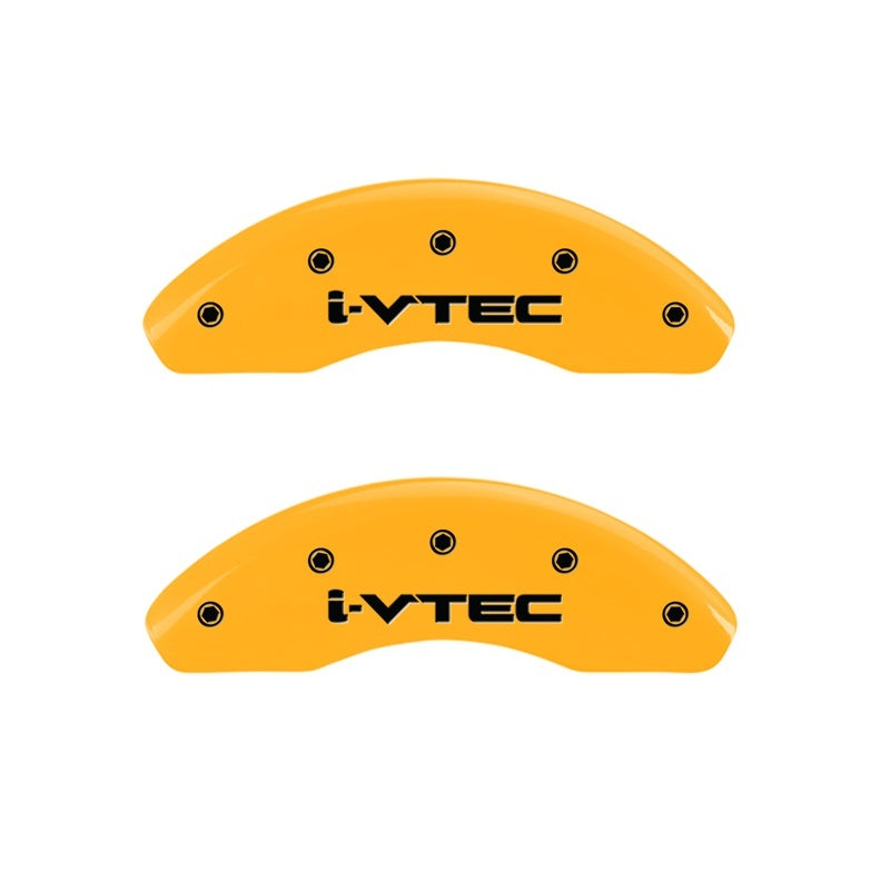 MGP 2 Caliper Covers Engraved Front I-Vtec Yellow Finish Black Characters 2009 Honda Civic MGP 2 Caliper Covers Engraved Front I-Vtec Yellow Finish Black Characters 2009 Honda Civic