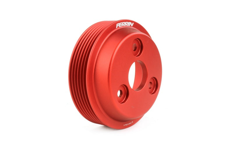 Perrin 15-21 Subaru WRX Lightweight Water Pump Pulley - Red Perrin 15-21 Subaru WRX Lightweight Water Pump Pulley - Red