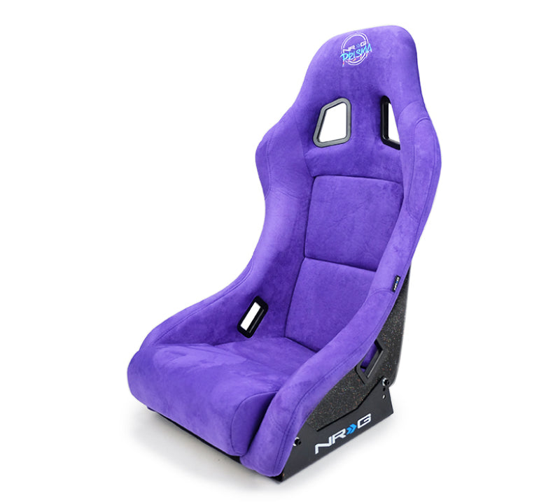 NRG FRP Bucket Seat PRISMA Edition w/ Pearlized Back Purple Alcantara - Medium NRG FRP Bucket Seat PRISMA Edition w/ Pearlized Back Purple Alcantara - Medium