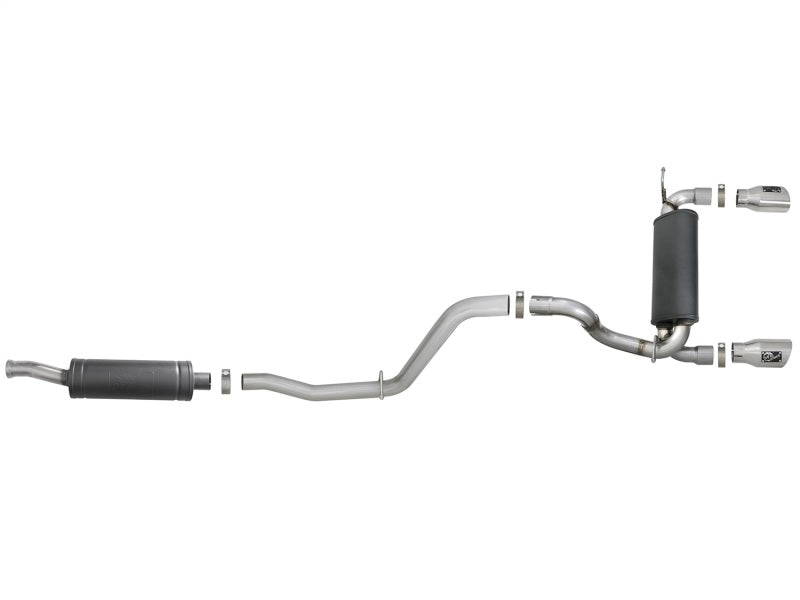 Rebel Series 2.5in 304 SS Cat-Back Exhaust w/ Polished Tips 2018+ Jeep Wrangler (JL) V6 3.6L Rebel Series 2.5in 304 SS Cat-Back Exhaust w/ Polished Tips 2018+ Jeep Wrangler (JL) V6 3.6L