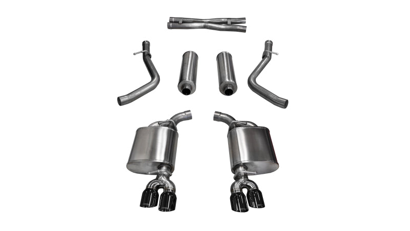 Corsa 2015-2016 Dodge Challenger Xtreme Cat-Back Dual Rear Exit with Twin 3.5in Black Pro-SeriesTips Corsa 2015-2016 Dodge Challenger Xtreme Cat-Back Dual Rear Exit with Twin 3.5in Black Pro-SeriesTips