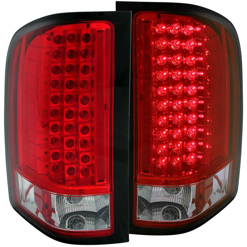 ANZO 2007-2013 Chevrolet Silverado 1500 LED Taillights Red/Clear ANZO 2007-2013 Chevrolet Silverado 1500 LED Taillights Red/Clear