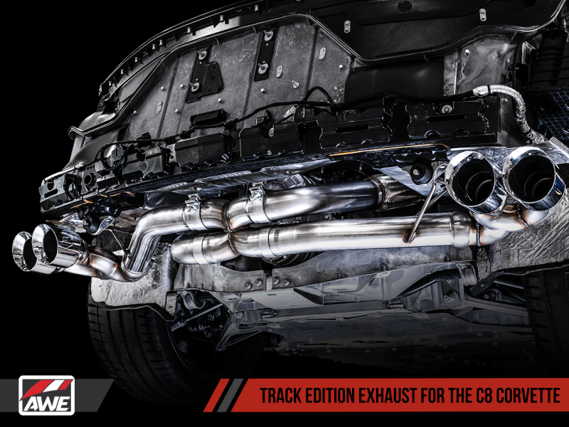 AWE Tuning 2020 Chevrolet Corvette (C8) Track Edition Exhaust - Quad Diamond Black Tips AWE Tuning 2020 Chevrolet Corvette (C8) Track Edition Exhaust - Quad Diamond Black Tips