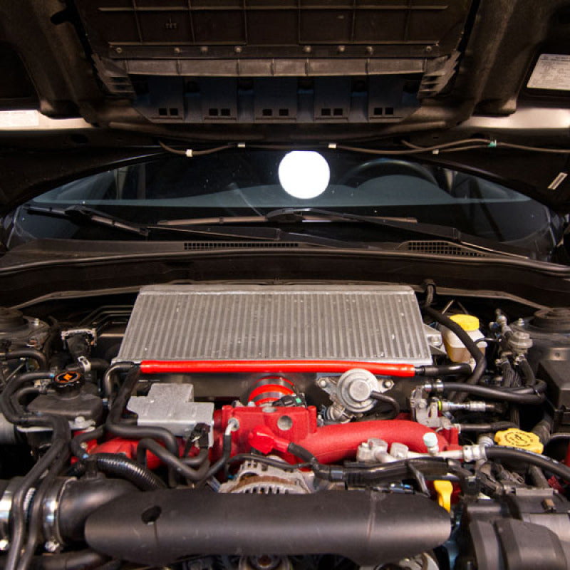 Mishimoto Subaru 08-15 WRX STi Top-Mount Intercooler Kit - Powder Coated Black & Red Hoses Mishimoto Subaru 08-15 WRX STi Top-Mount Intercooler Kit - Powder Coated Black & Red Hoses