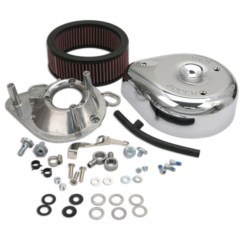 S&S Cycle 99-06 BT Teardrop Air Cleaner Kit for Super E/G Carb S&S Cycle 99-06 BT Teardrop Air Cleaner Kit for Super E/G Carb