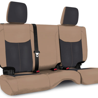 PRP 13-18 Jeep Wrangler JKU Rear Seat Cover/4 door - Black/Tan