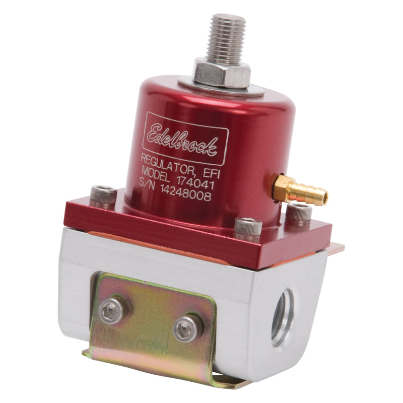 Edelbrock Fuel Pressure Regulator EFI 180 GPH 35-90 PSI -6 In/Out -6 Return Red/Clear Edelbrock Fuel Pressure Regulator EFI 180 GPH 35-90 PSI -6 In/Out -6 Return Red/Clear