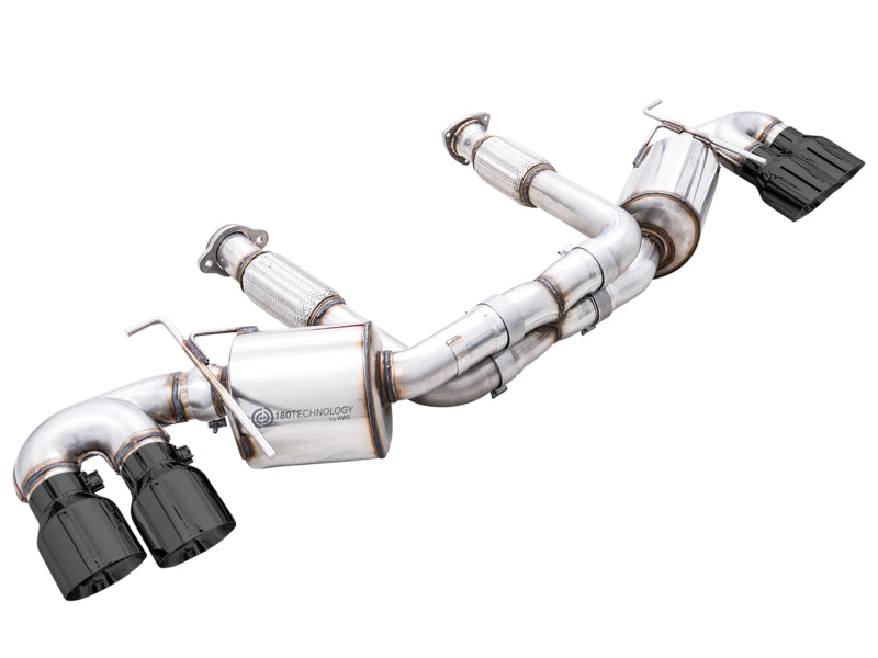 AWE Tuning 2020 Chevrolet Corvette (C8) Touring Edition Exhaust - Quad Diamond Black Tips AWE Tuning 2020 Chevrolet Corvette (C8) Touring Edition Exhaust - Quad Diamond Black Tips