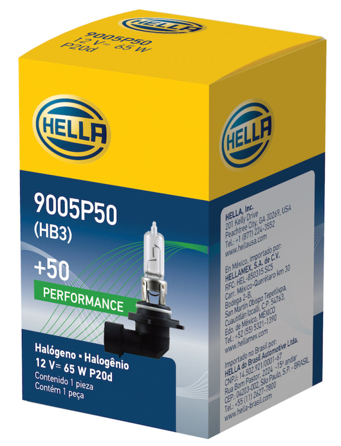 Hella Bulb 9005 12V 65W P20D T4 +50 Hella Bulb 9005 12V 65W P20D T4 +50