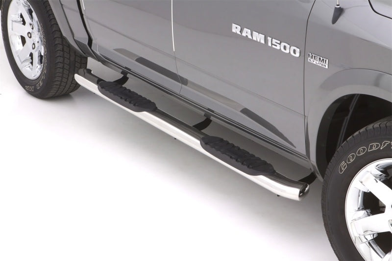 Lund 10-17 Dodge Ram 2500 Crew Cab 5in. Curved Oval SS Nerf Bars - Polished Lund 10-17 Dodge Ram 2500 Crew Cab 5in. Curved Oval SS Nerf Bars - Polished