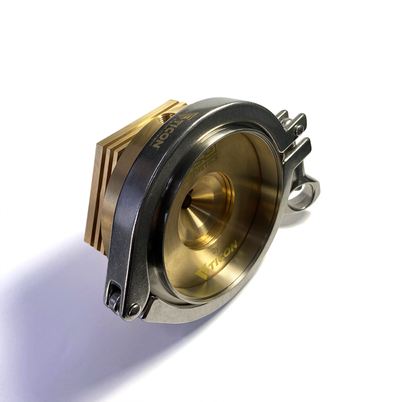 Ticon Industries Tig Aesthetics 3in Universal Vband Heat Sink w/ Purge - Tellurium Copper Ticon Industries Tig Aesthetics 3in Universal Vband Heat Sink w/ Purge - Tellurium Copper