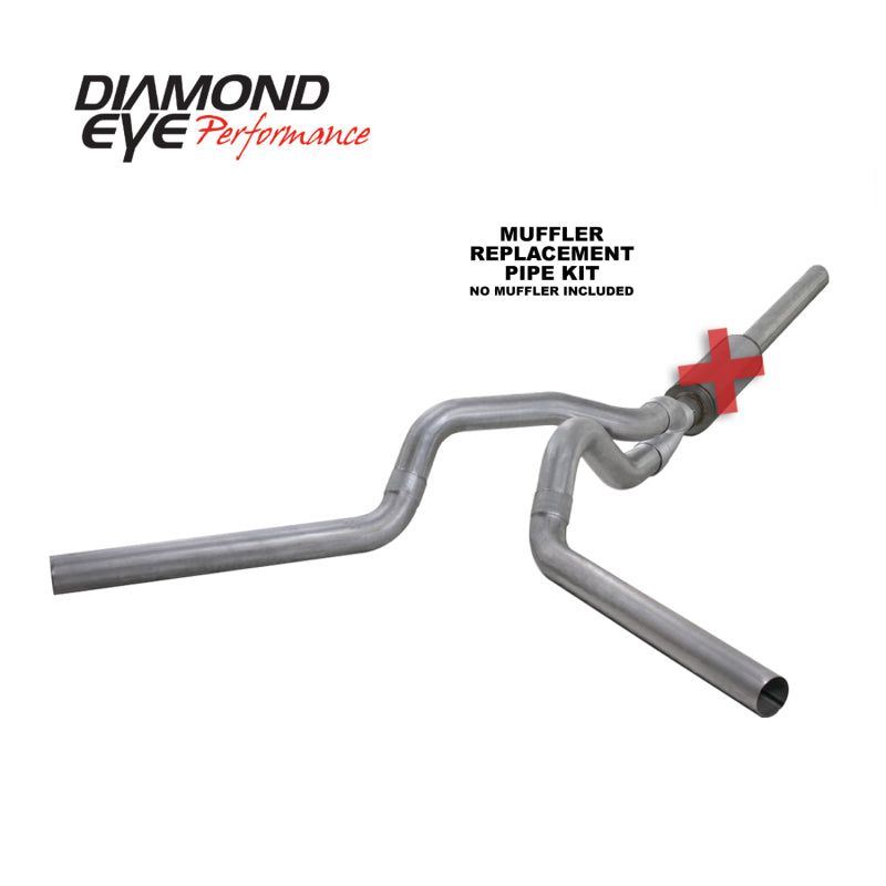 Diamond Eye KIT 4in CB MFLR RPLCMENT PIPE DUAL AL: 2004.5-2007.5 DODGE CUMMINS 600 Diamond Eye KIT 4in CB MFLR RPLCMENT PIPE DUAL AL: 2004.5-2007.5 DODGE CUMMINS 600