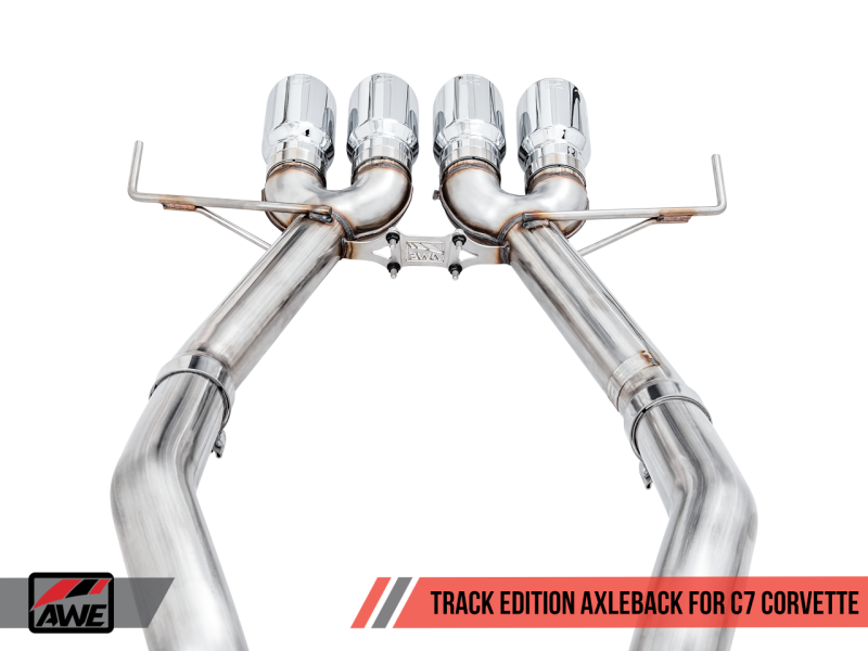 AWE Tuning 14-19 Chevy Corvette C7 Z06/ZR1 (w/AFM) Track Edition Axle-Back Exhaust w/Chrome Tips AWE Tuning 14-19 Chevy Corvette C7 Z06/ZR1 (w/AFM) Track Edition Axle-Back Exhaust w/Chrome Tips
