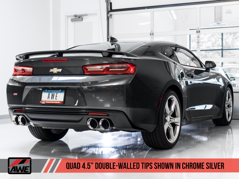 AWE Tuning 16-19 Chevrolet Camaro SS Axle-back Exhaust - Track Edition (Quad Chrome Silver Tips) AWE Tuning 16-19 Chevrolet Camaro SS Axle-back Exhaust - Track Edition (Quad Chrome Silver Tips)