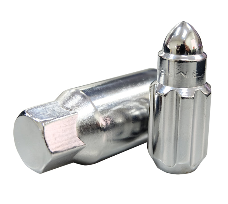 NRG 500 Series M12 X 1.5 Bullet Shape Steel Lug Nut Set - 21 Pc w/Lock Key - Silver NRG 500 Series M12 X 1.5 Bullet Shape Steel Lug Nut Set - 21 Pc w/Lock Key - Silver