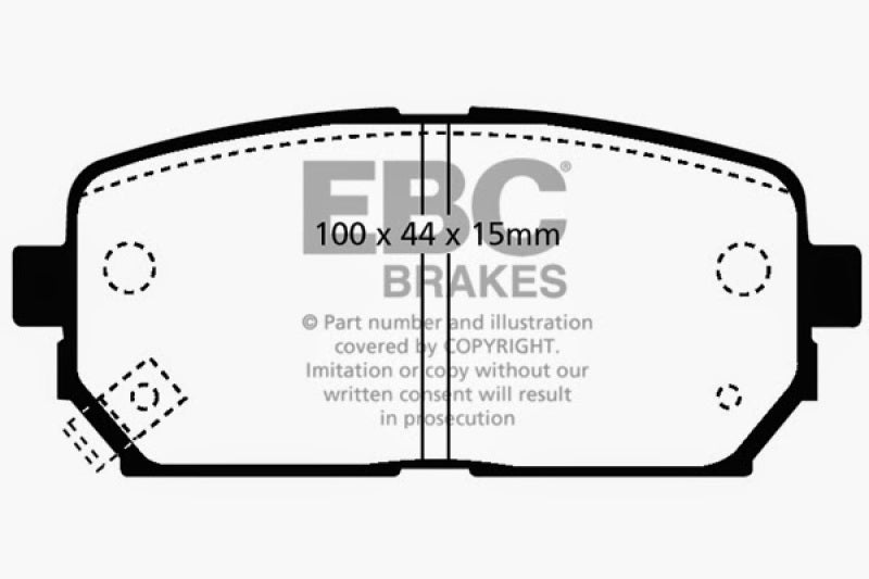EBC 07-10 Kia Rondo 2.4 Yellowstuff Rear Brake Pads EBC 07-10 Kia Rondo 2.4 Yellowstuff Rear Brake Pads