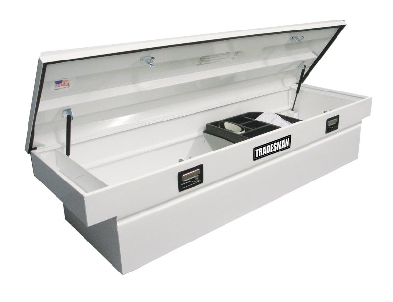 Tradesman Steel Cross Bed Truck Tool Box (70in.) - White Tradesman Steel Cross Bed Truck Tool Box (70in.) - White