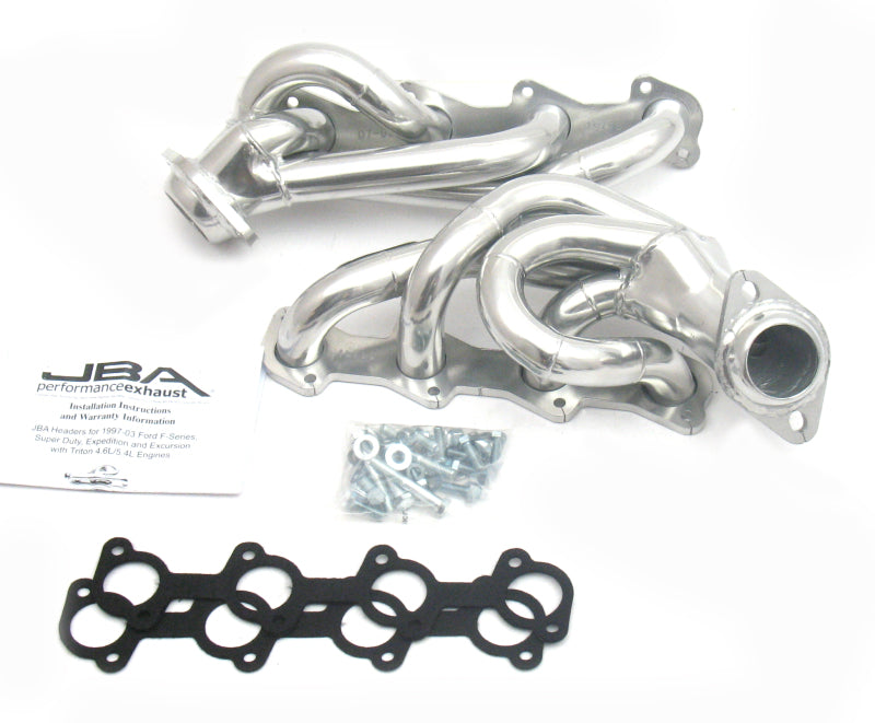 JBA 97-03 Ford F-150 5.4L 2V 1-1/2in Primary Silver Ctd Cat4Ward Header JBA 97-03 Ford F-150 5.4L 2V 1-1/2in Primary Silver Ctd Cat4Ward Header