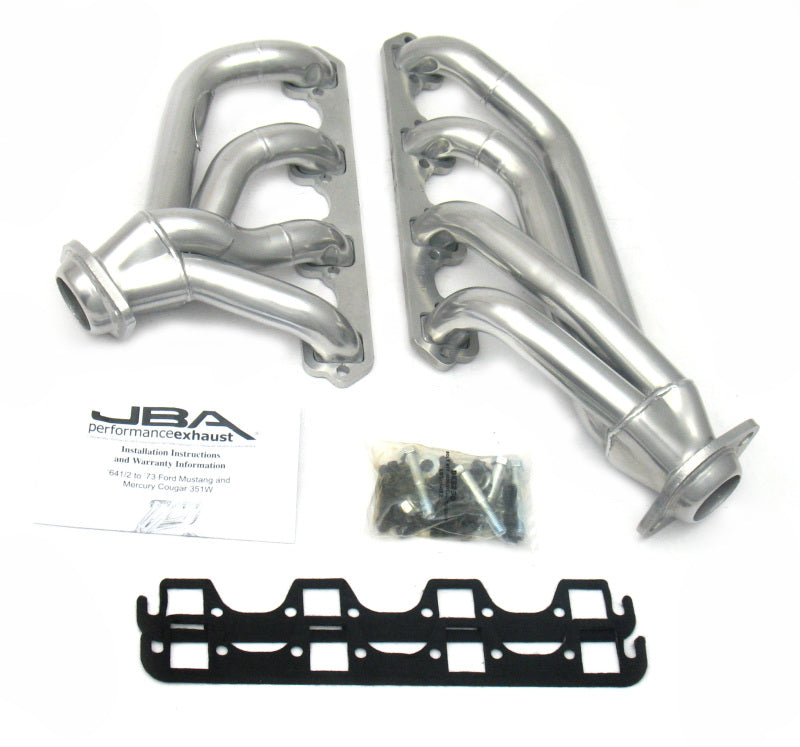 JBA 65-73 Ford Mustang 351W SBF 1-5/8in Primary Silver Ctd Mid Length Header JBA 65-73 Ford Mustang 351W SBF 1-5/8in Primary Silver Ctd Mid Length Header