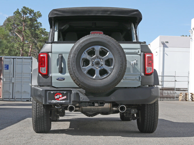 aFe 2021+ Ford Bronco L4-2.3L (t) / V6-2.7L (tt) Vulcan 3in. to 2.5in. SS Cat-Back - Polished aFe 2021+ Ford Bronco L4-2.3L (t) / V6-2.7L (tt) Vulcan 3in. to 2.5in. SS Cat-Back - Polished