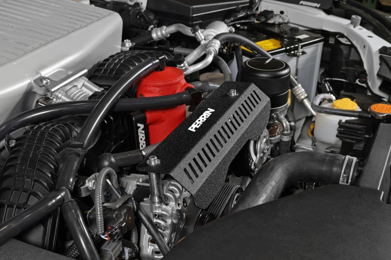 Perrin 22-23 Subaru WRX Pulley Cover (Short Version - Works w/AOS System) - Black Perrin 22-23 Subaru WRX Pulley Cover (Short Version - Works w/AOS System) - Black