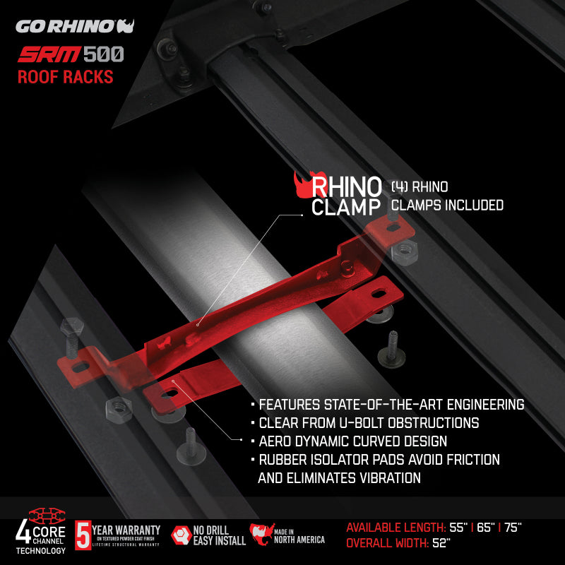 Go Rhino SRM 500 Roof Rack - 75in Go Rhino SRM 500 Roof Rack - 75in