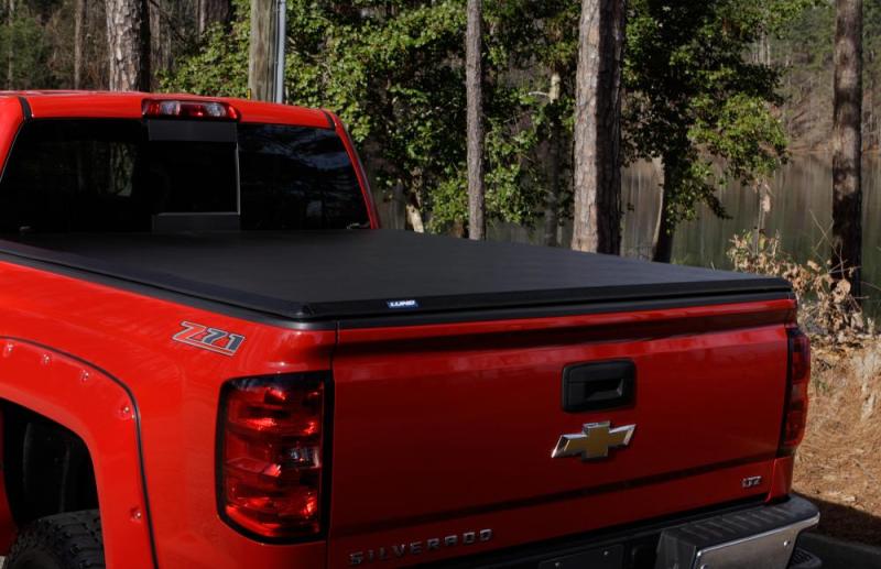 Lund 88-99 Chevy C1500 Fleetside (6.6ft. Bed) Hard Fold Tonneau Cover - Black Lund 88-99 Chevy C1500 Fleetside (6.6ft. Bed) Hard Fold Tonneau Cover - Black