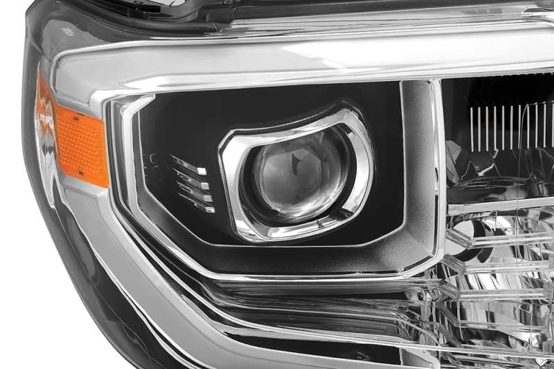 AlphaRex 14-18 Toyota Tundra PRO-Series Projector Headlights Chrome w/ Sequential Signal and DRL AlphaRex 14-18 Toyota Tundra PRO-Series Projector Headlights Chrome w/ Sequential Signal and DRL