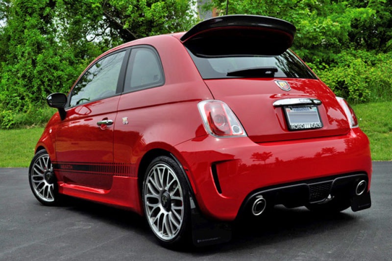 Rally Armor 12-18 Fiat 500 Red Mud Flap w/White Logo Rally Armor 12-18 Fiat 500 Red Mud Flap w/White Logo