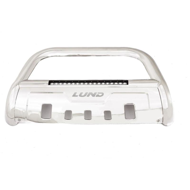 Lund 19-22 Chevrolet Silverado 1500 (Excl. 2019 LD)  Bull Bar w/Led Light Bar - Polished Lund 19-22 Chevrolet Silverado 1500 (Excl. 2019 LD)  Bull Bar w/Led Light Bar - Polished