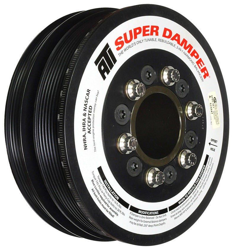 ATI Damper - 7.48in - Alum - 6/4 Grv - LS3 Camaro - 10-15 - Gen 3 Vortec Truck - 6 Bolt - LS ATI Damper - 7.48in - Alum - 6/4 Grv - LS3 Camaro - 10-15 - Gen 3 Vortec Truck - 6 Bolt - LS
