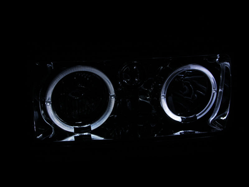 ANZO 1991-1994 Toyota Land Cruiser Crystal Headlights w/ Halo Chrome ANZO 1991-1994 Toyota Land Cruiser Crystal Headlights w/ Halo Chrome