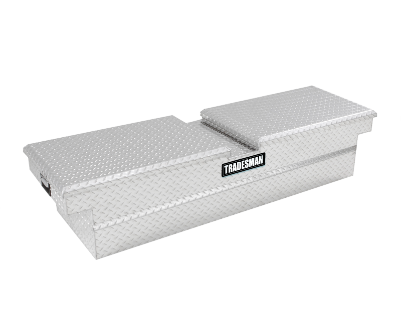 Tradesman Aluminum Gull Wing Cross Bed Truck Tool Box w/Push Button (70in.) - Brite Tradesman Aluminum Gull Wing Cross Bed Truck Tool Box w/Push Button (70in.) - Brite