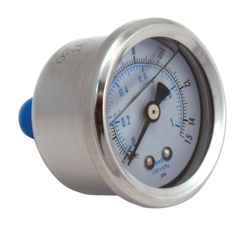 Spectre Fuel Pressure Gauge (Liquid Filled) 0-15psi Spectre Fuel Pressure Gauge (Liquid Filled) 0-15psi