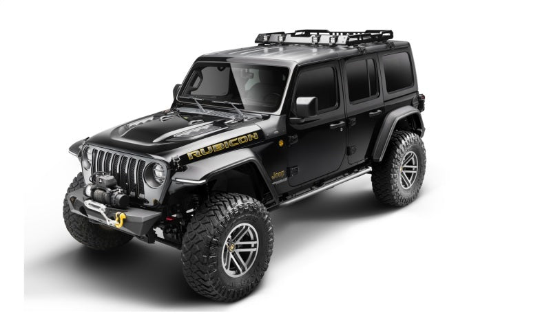 Bushwacker 18-21 Jeep Wrangler JL (2-Door & 4-Door) Flat Style Flares 4pc - Black Bushwacker 18-21 Jeep Wrangler JL (2-Door & 4-Door) Flat Style Flares 4pc - Black