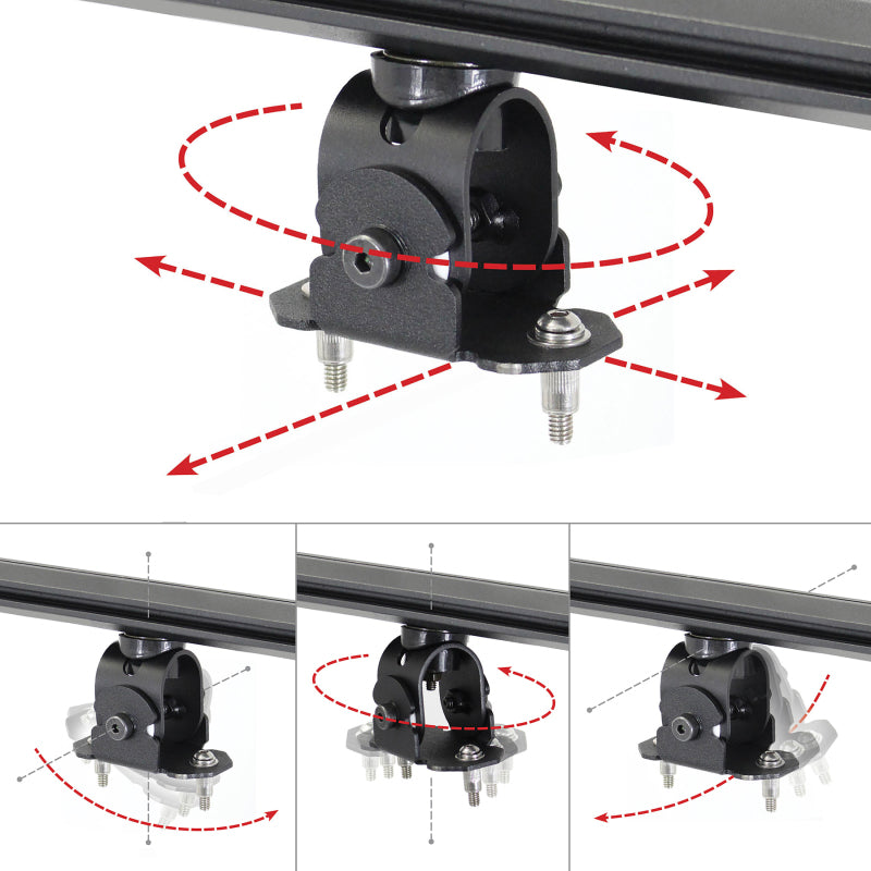 Go Rhino Adjustable Multi-Axis Mounting Kit for SRM Rack Go Rhino Adjustable Multi-Axis Mounting Kit for SRM Rack