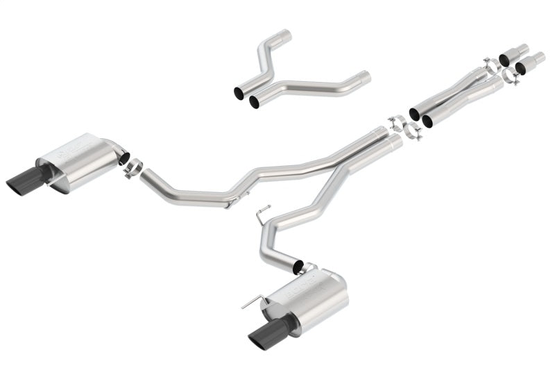 Borla Atak Cat-Back 15-17 Ford Mustang GT 5.0L V8 MT/AT 3in pipe 4in Black Chrome Tips Borla Atak Cat-Back 15-17 Ford Mustang GT 5.0L V8 MT/AT 3in pipe 4in Black Chrome Tips