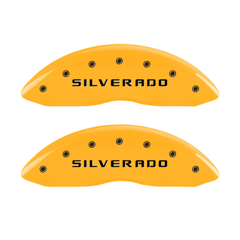 MGP 4 Caliper Covers Engraved Front & Rear Silverado Yellow Finish Black Char 2005 Chevrolet Astro MGP 4 Caliper Covers Engraved Front & Rear Silverado Yellow Finish Black Char 2005 Chevrolet Astro